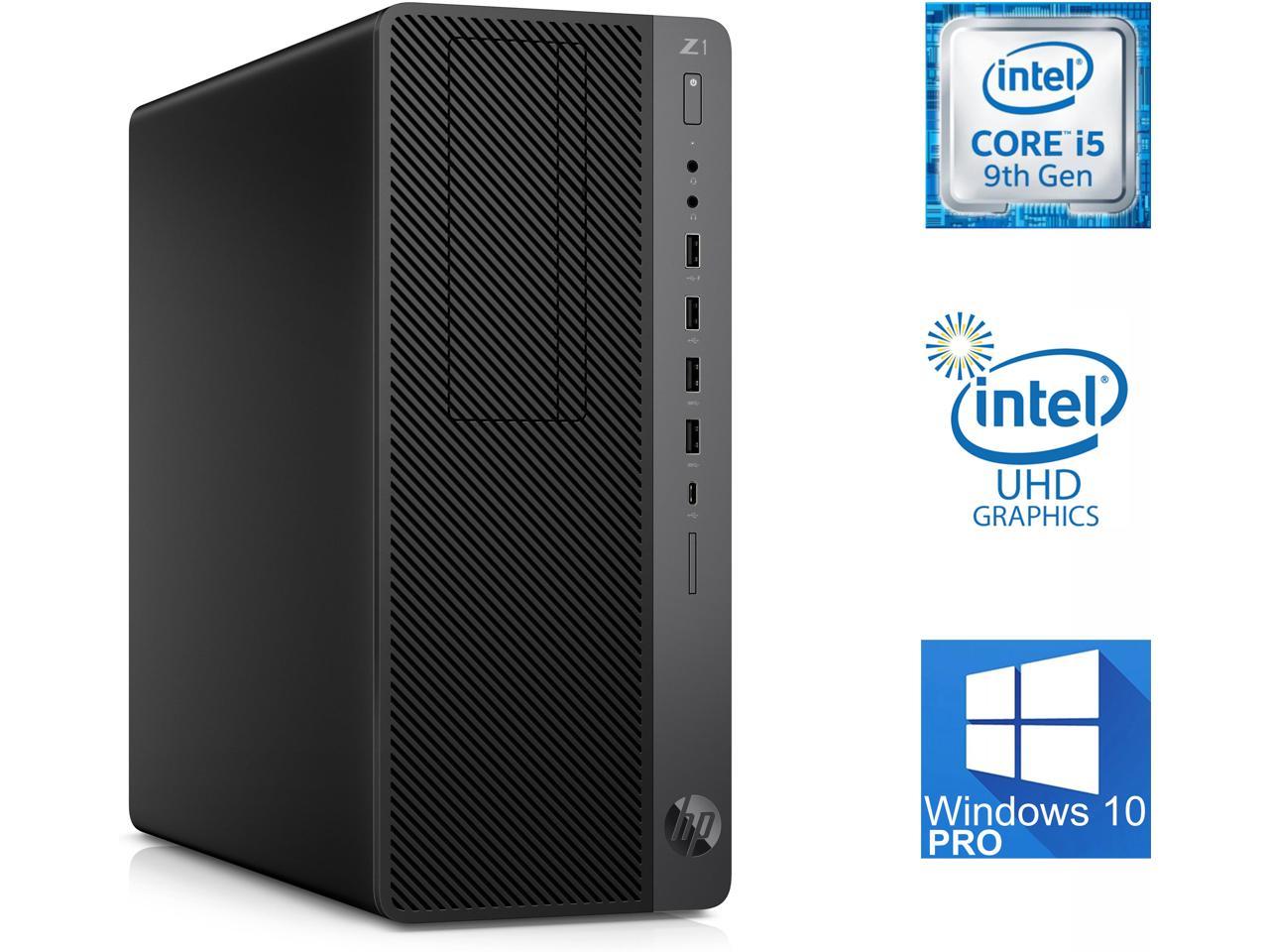 HP Z1 G5 Tower Workstation, Six Core i5-9600 upto 4.60GHz, 32GB DDR4, 1TB NVMe SSD, Windows 10 Pro, Thunderbolt, USB C, WiFi, Bluetooth, 4K 3-Monitor Support, Display Port, DVDRW, LAN